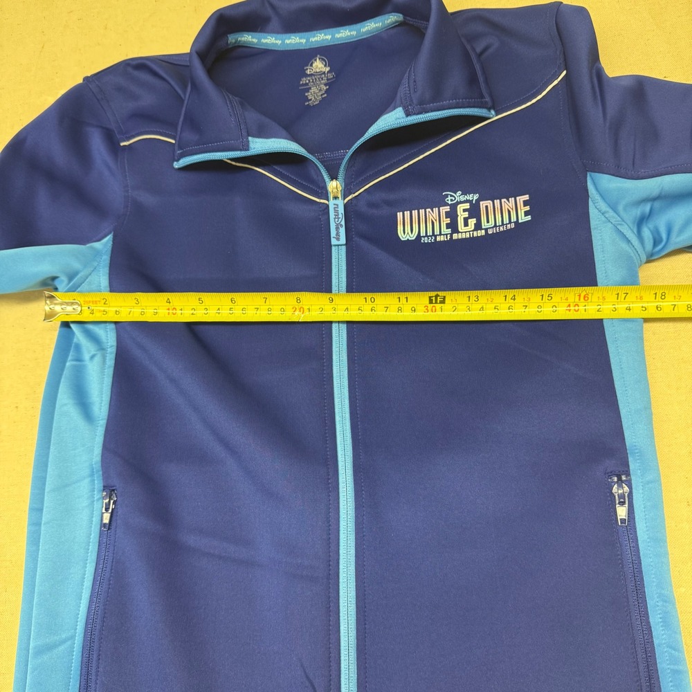 Disney Wine & Dine 2022 Half Marathon Weekend Blue Full Zip Jacket Women Small - Picture 4 of 13
